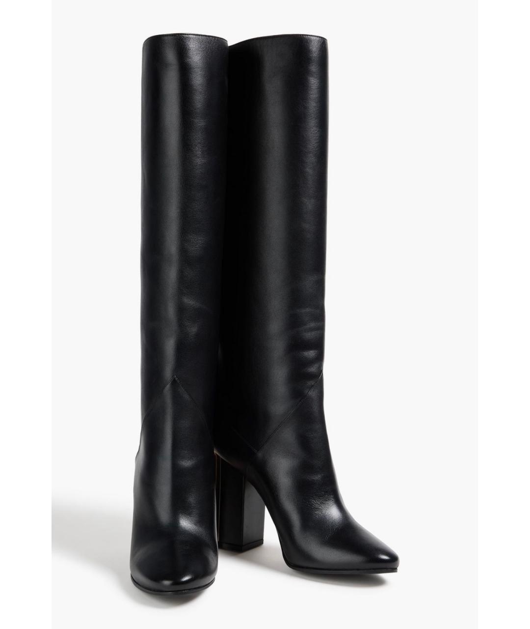 JIMMY CHOO Черные кожаные сапоги, фото 2