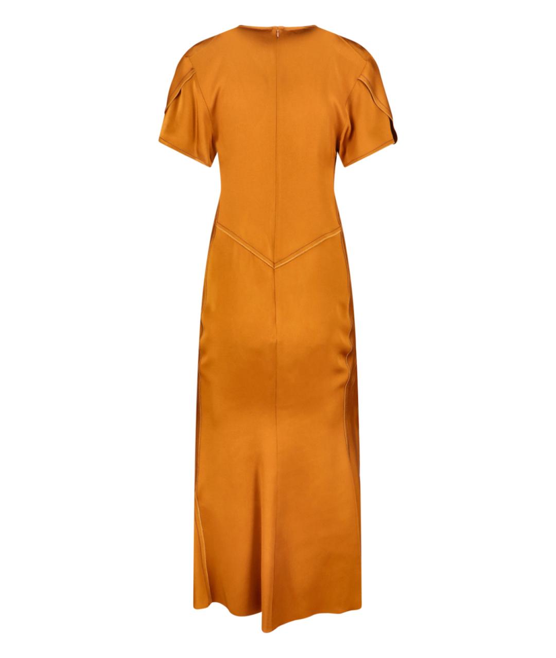 VICTORIA BECKHAM Оранжевое вечернее платье, фото 2