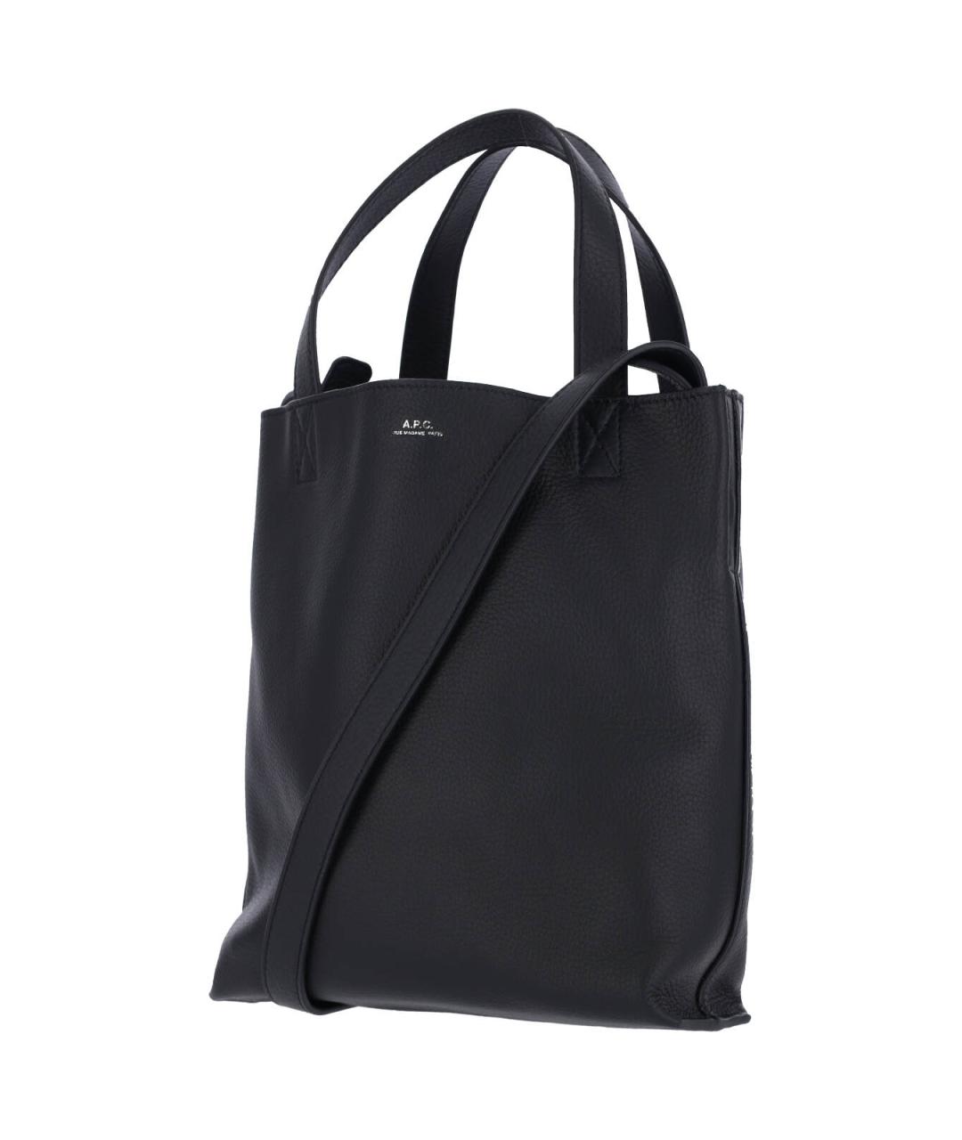 A.P.C. Черная тканевая сумка тоут, фото 2