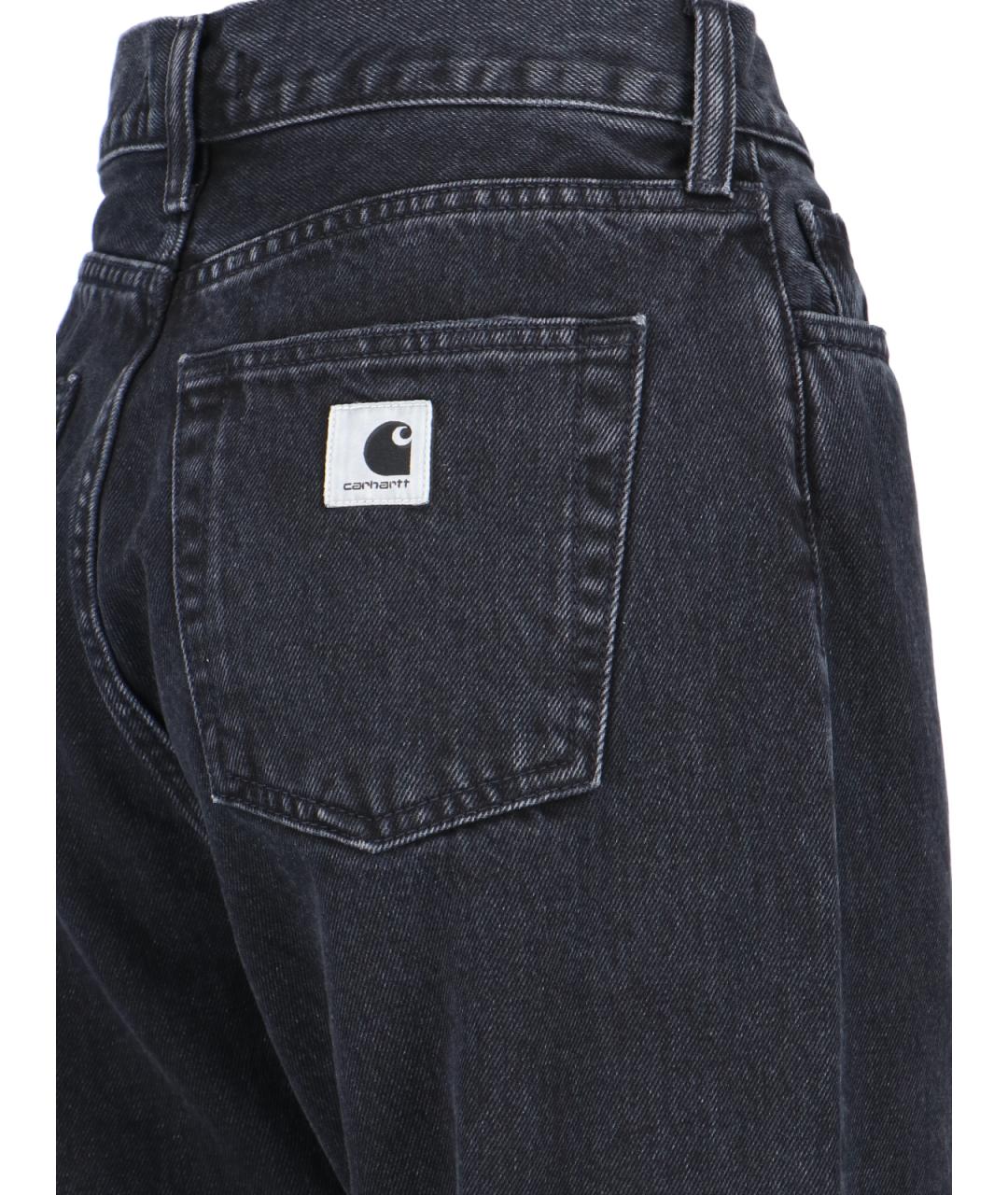 CARHARTT WIP Черные хлопковые прямые джинсы, фото 4