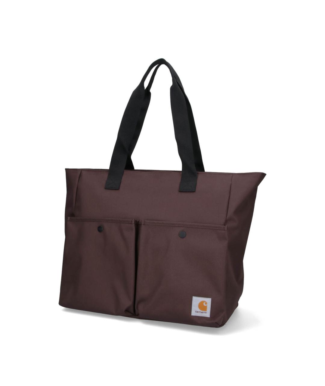 CARHARTT WIP Коричневая тканевая сумка тоут, фото 2