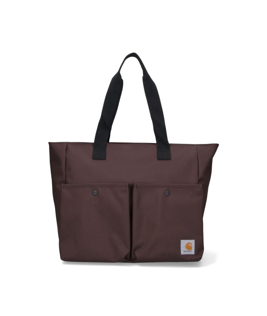 CARHARTT WIP Коричневая тканевая сумка тоут, фото 1