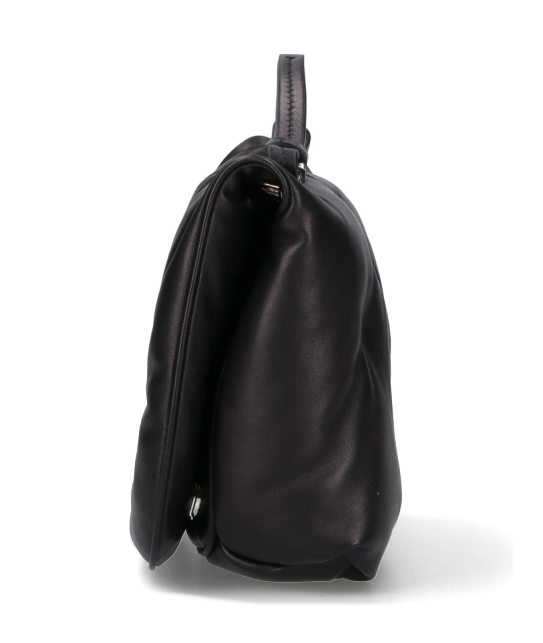 MAISON MARGIELA Черная кожаная сумка через плечо, фото 4