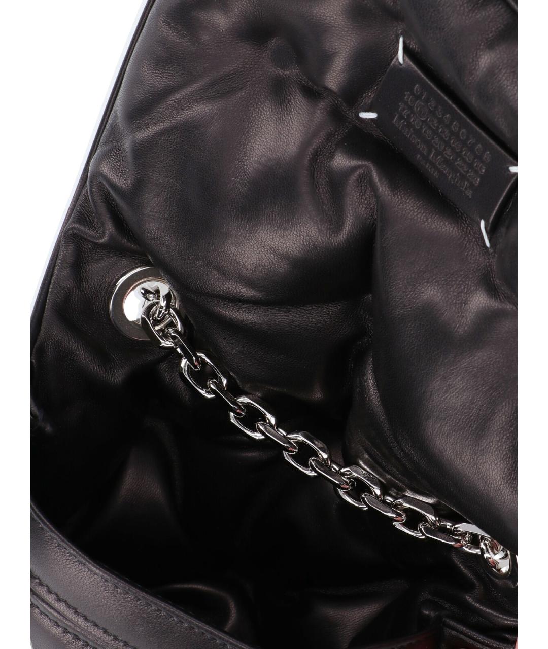 MAISON MARGIELA Черная кожаная сумка через плечо, фото 3