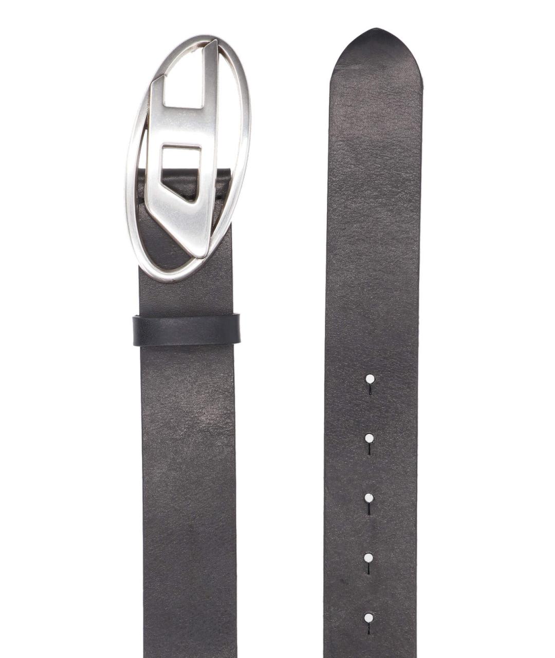 DIESEL Черный кожаный ремень, фото 2