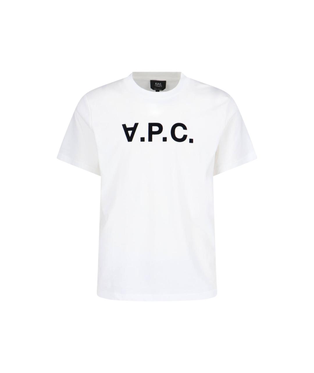 A.P.C. Белая хлопковая футболка, фото 1
