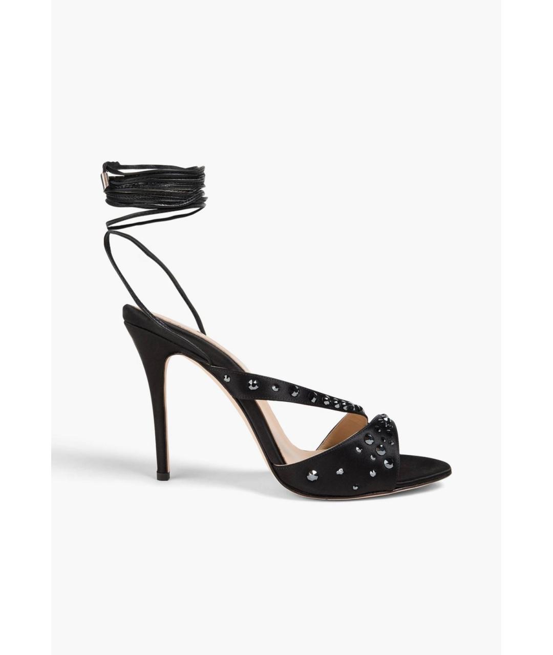 ALESSANDRA RICH Черные текстильные босоножки, фото 5