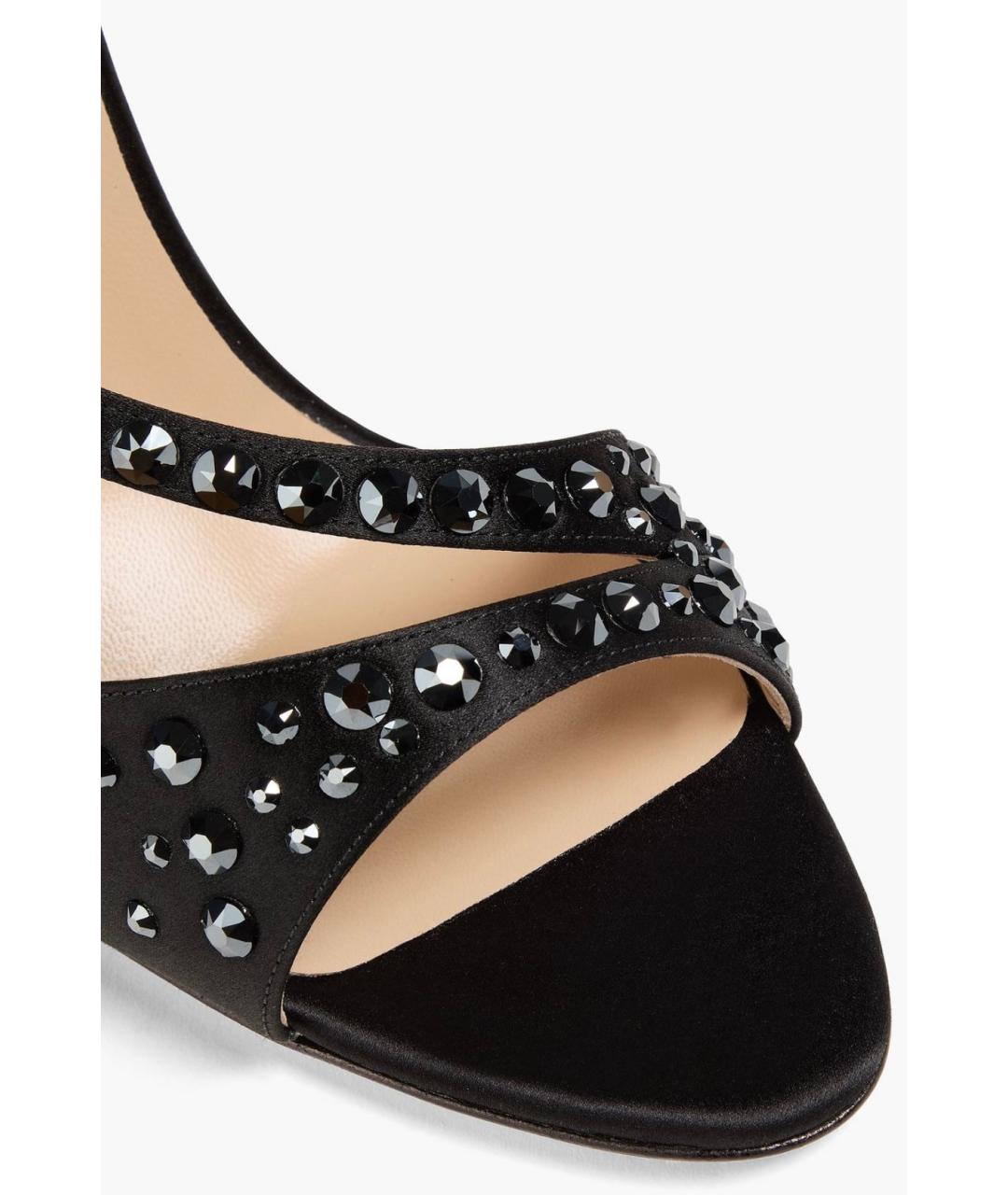 ALESSANDRA RICH Черные текстильные босоножки, фото 4