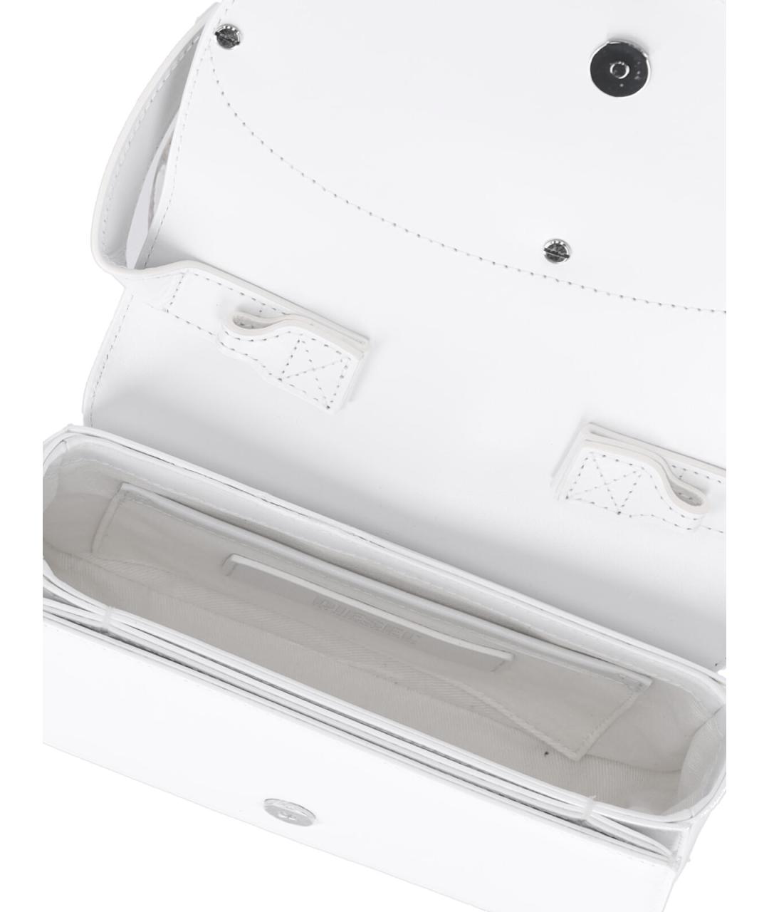 DIESEL Белая кожаная сумка с короткими ручками, фото 4