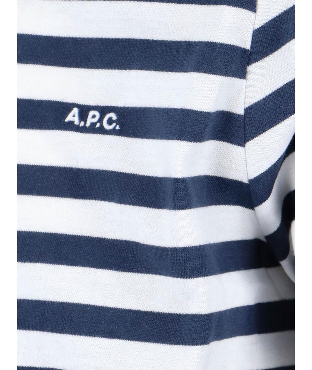 A.P.C. Синяя хлопковая футболка, фото 3