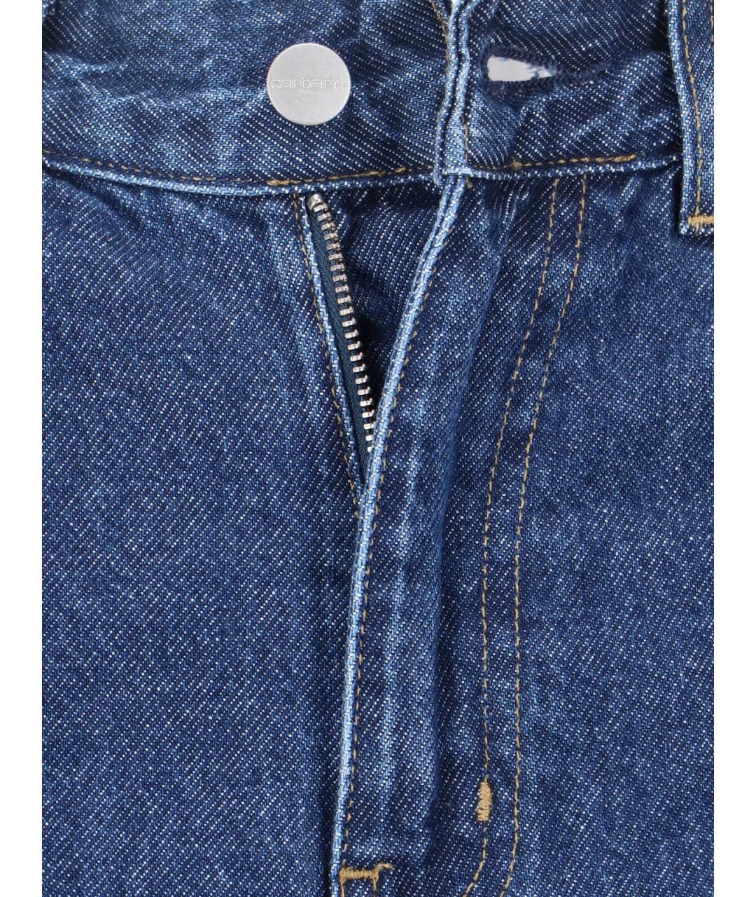 CARHARTT WIP Синие хлопковые прямые джинсы, фото 5