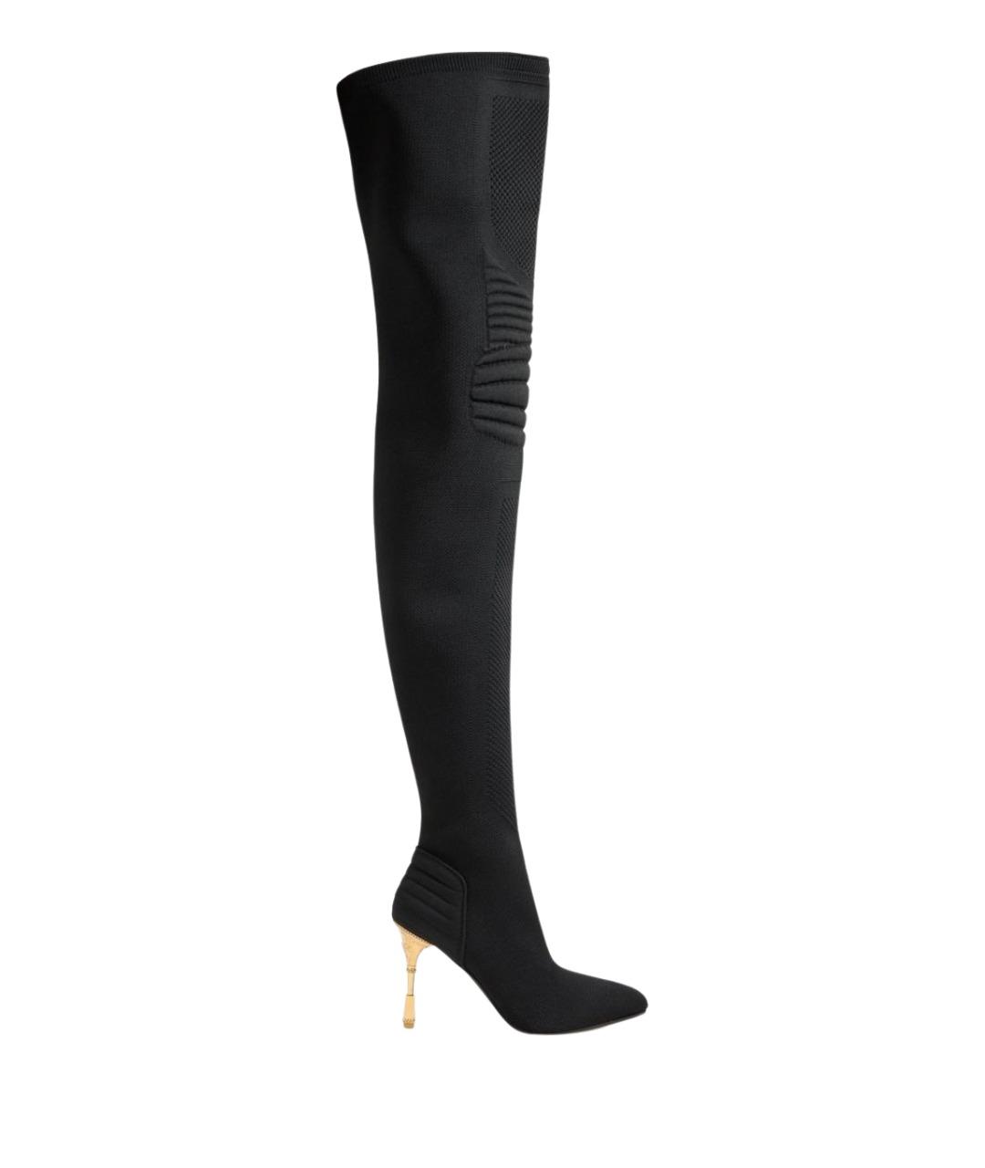 BALMAIN Черные ботфорты, фото 1