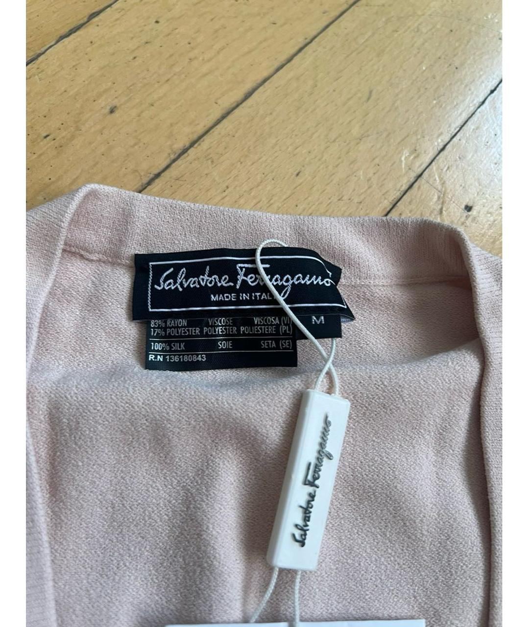 FERRAGAMO Коралловый вискозный кардиган, фото 4