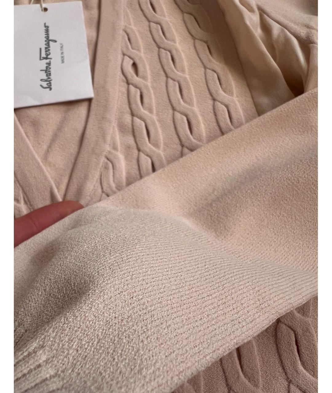 FERRAGAMO Коралловый вискозный кардиган, фото 7