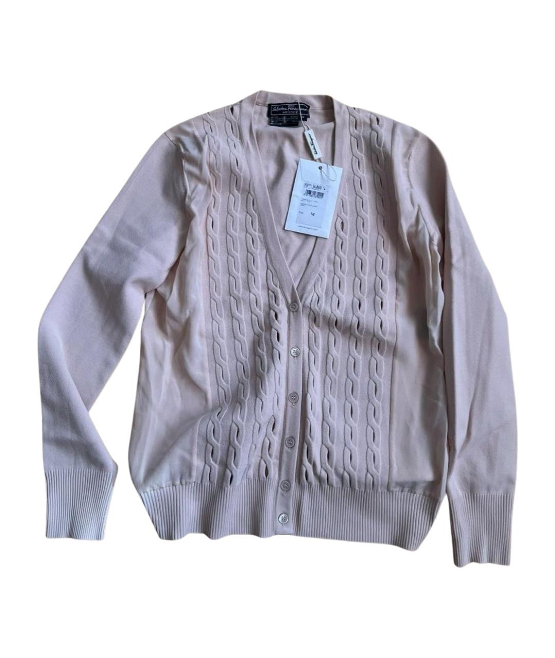 FERRAGAMO Коралловый вискозный кардиган, фото 1