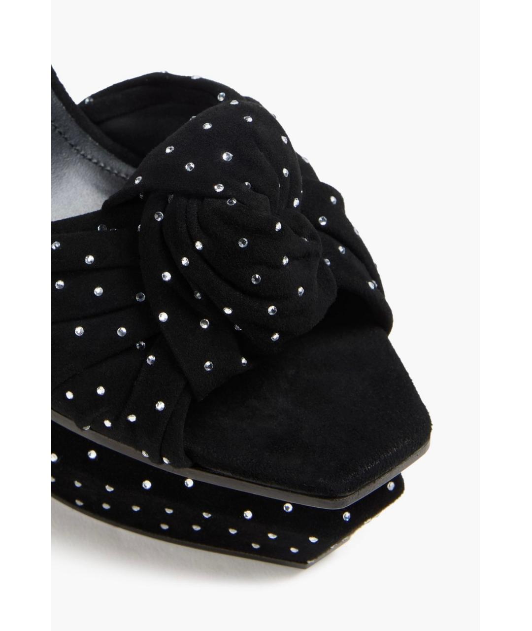 BALMAIN Черные замшевые босоножки, фото 3