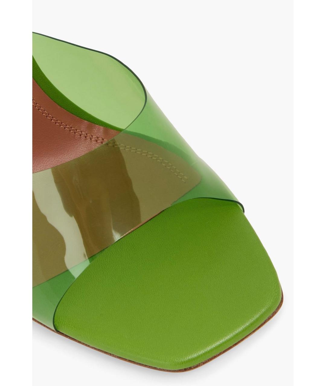 Amina Muaddi Зеленые мюли, фото 3