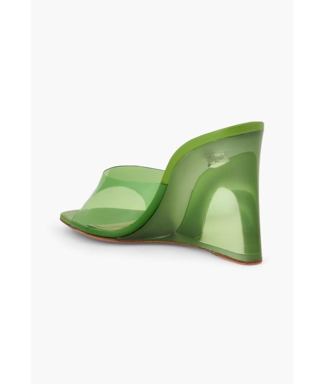 Amina Muaddi Зеленые мюли, фото 4