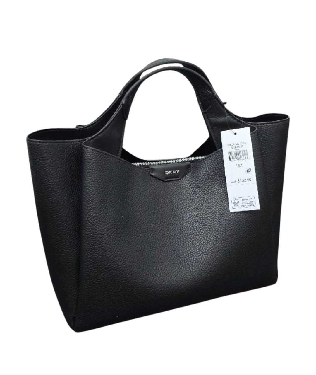 DKNY Черная сумка с короткими ручками из искусственной кожи, фото 1