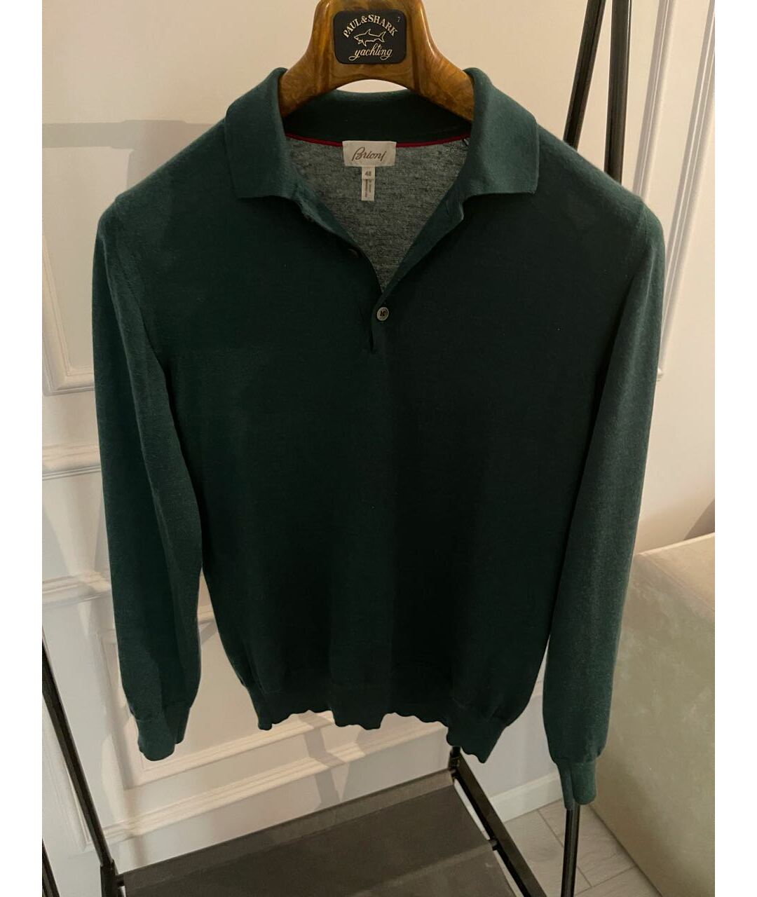 BRIONI Зеленый кашемировый джемпер / свитер, фото 4