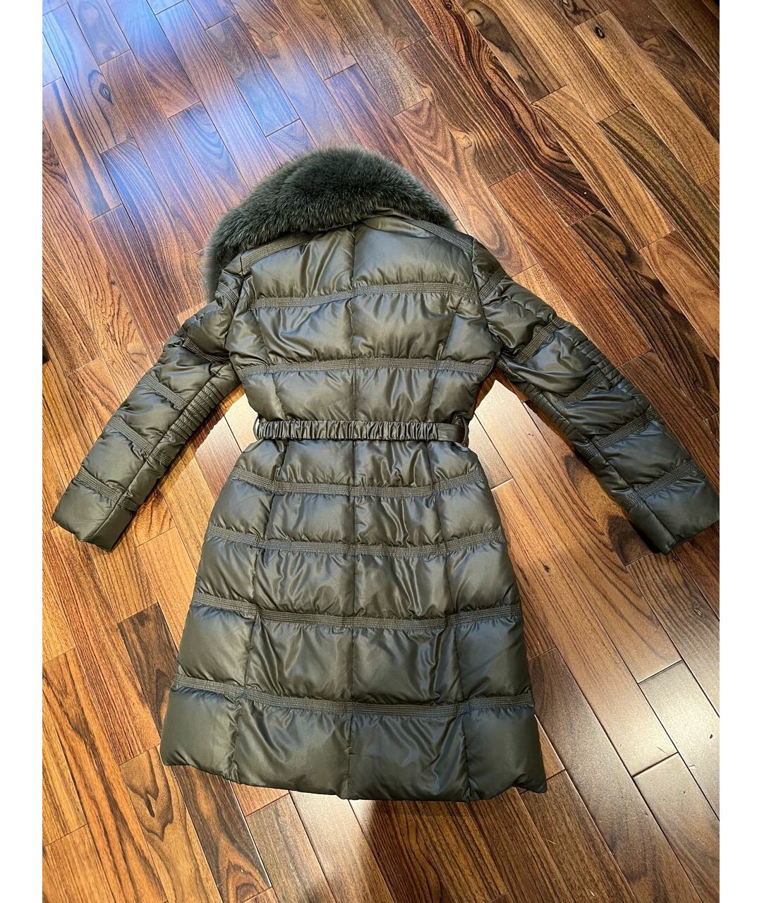 VERSACE COLLECTION Хаки полиэстеровый пуховик, фото 2