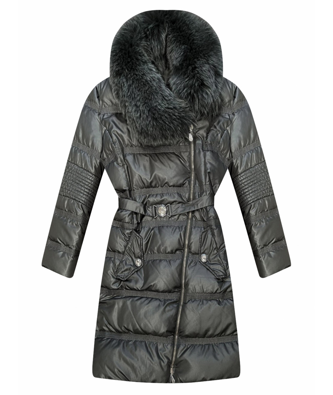 VERSACE COLLECTION Хаки полиэстеровый пуховик, фото 1