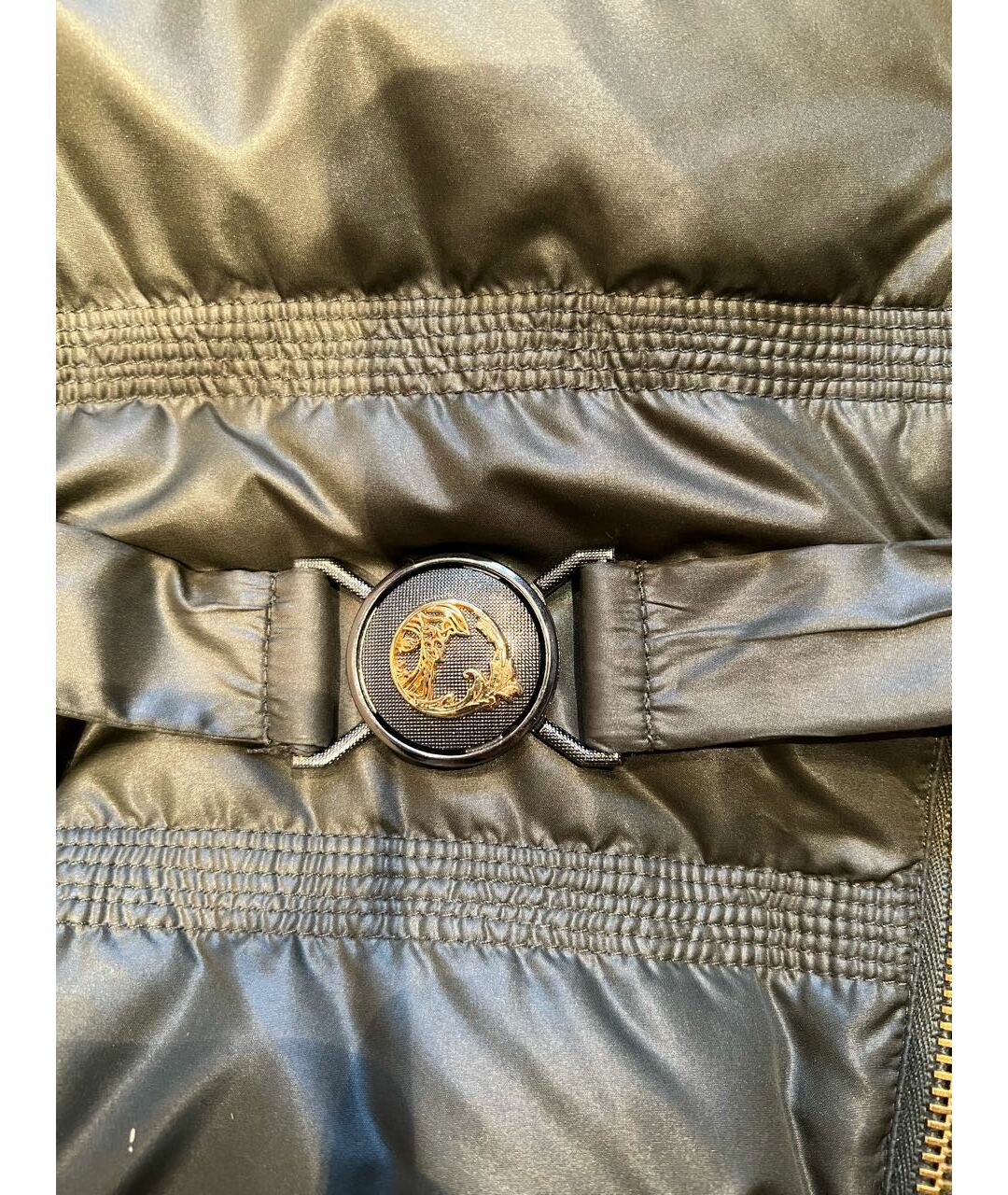 VERSACE COLLECTION Хаки полиэстеровый пуховик, фото 4