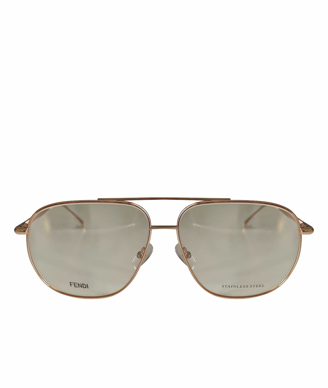 FENDI Золотые металлические солнцезащитные очки, фото 1