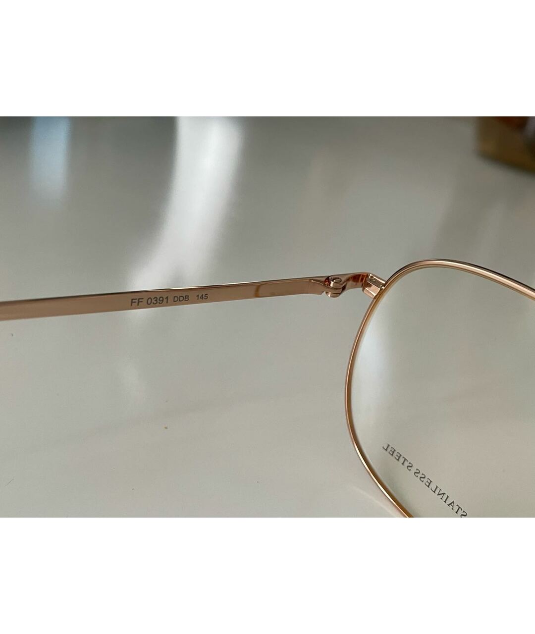 FENDI Золотые металлические солнцезащитные очки, фото 4