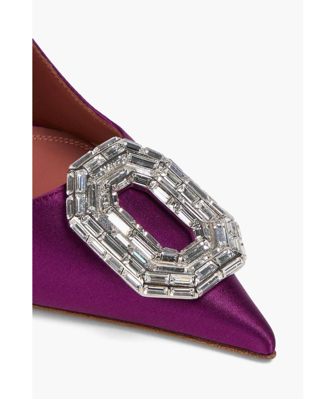 Amina Muaddi Фиолетовые туфли, фото 3