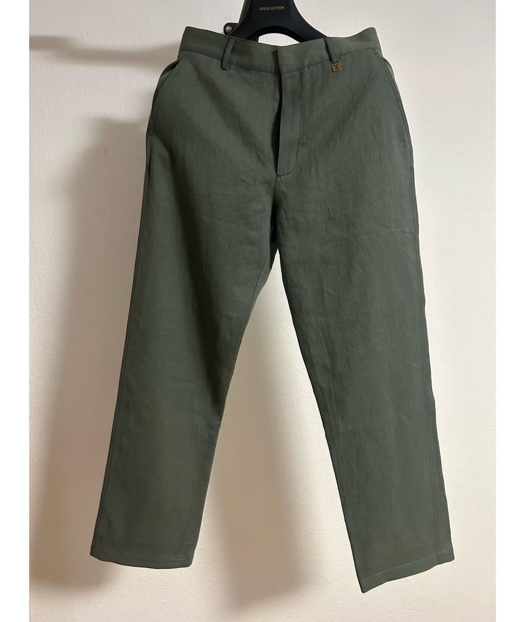 LOUIS VUITTON Зеленые повседневные брюки, фото 9