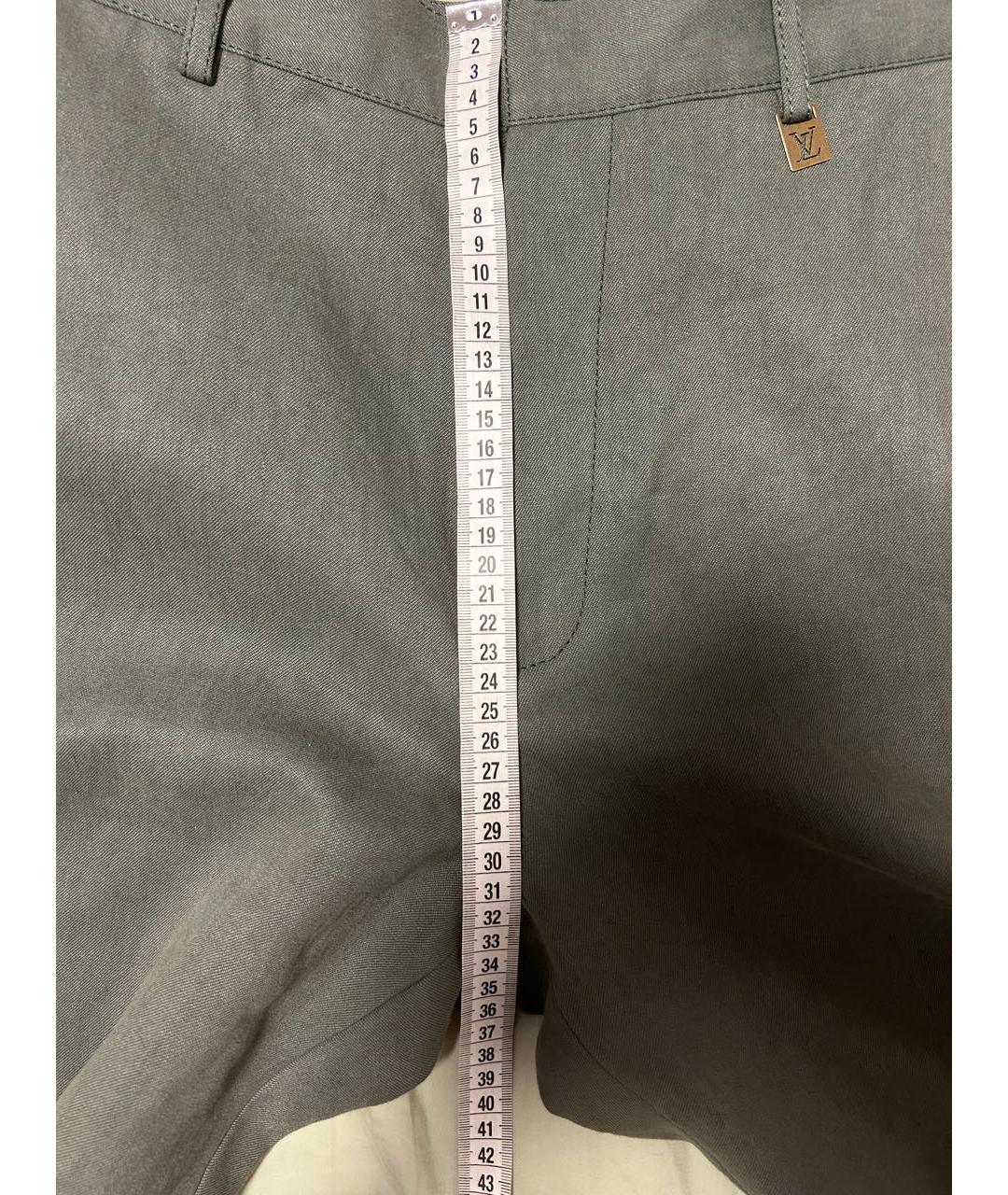 LOUIS VUITTON Зеленые повседневные брюки, фото 8