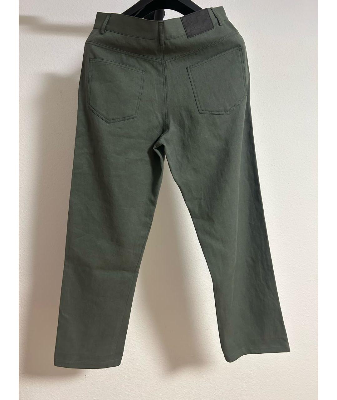 LOUIS VUITTON Зеленые повседневные брюки, фото 2