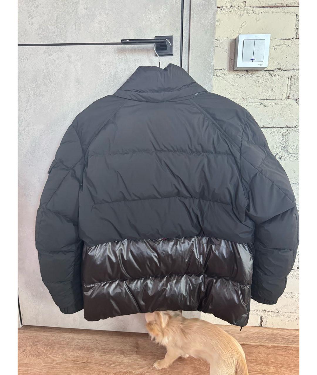 MONCLER Черный полиамидовый пуховик, фото 2