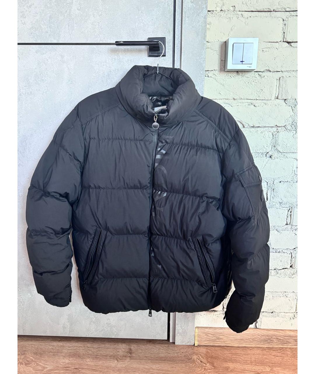MONCLER Черный полиамидовый пуховик, фото 5