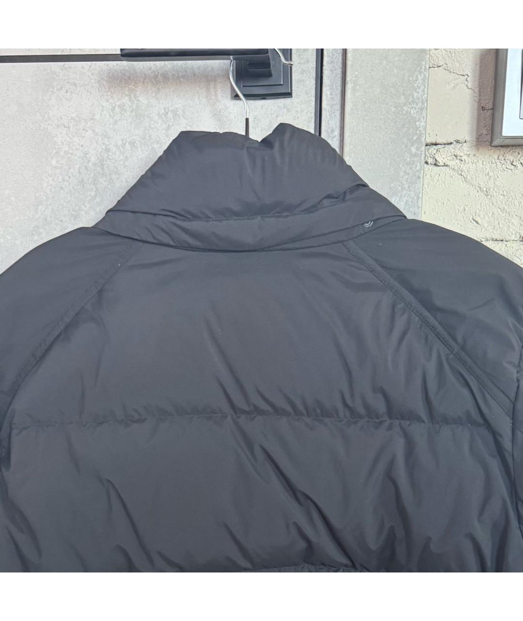 MONCLER Черный полиамидовый пуховик, фото 3