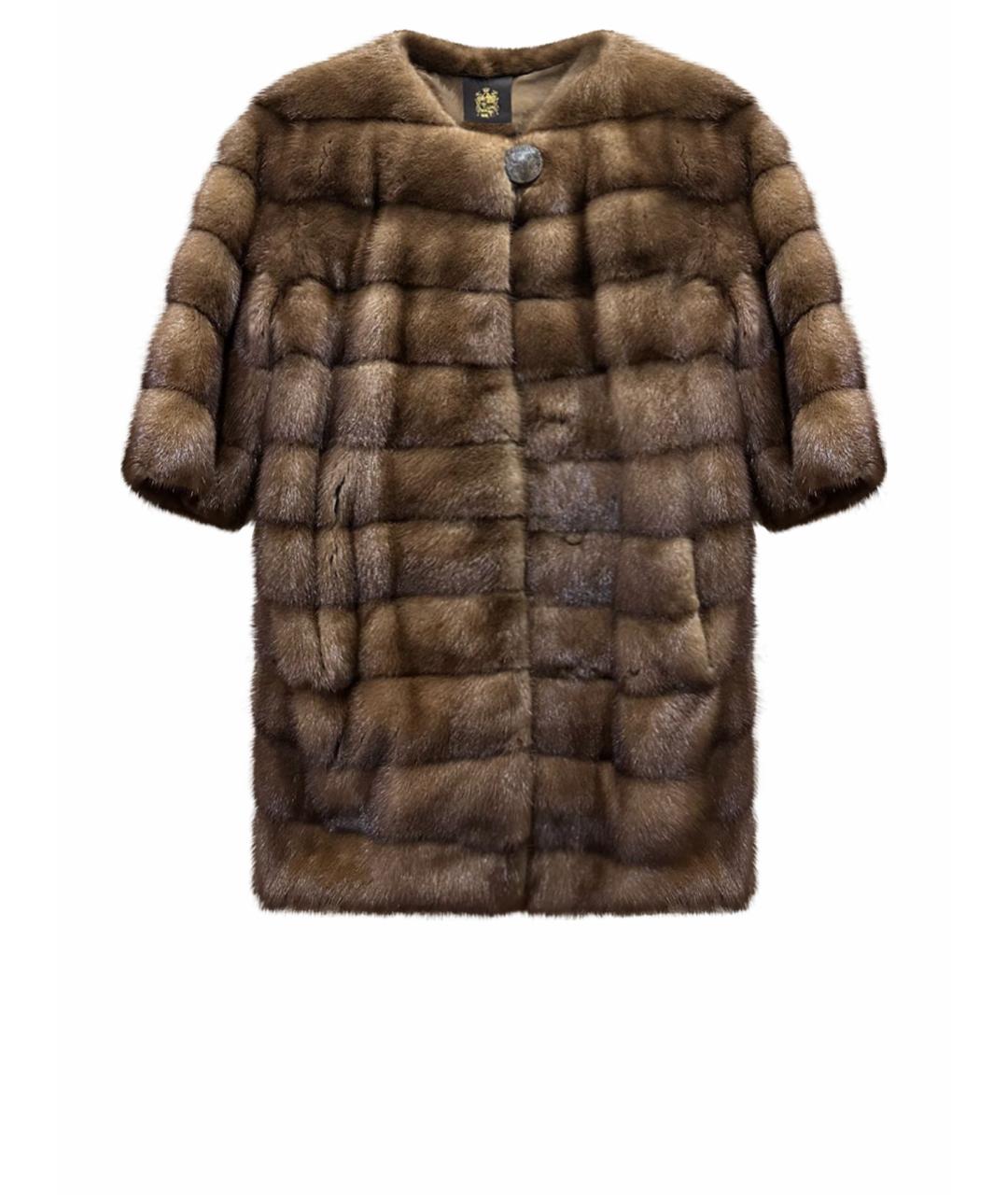 BRASCHI Коричневая меховая шуба, фото 1