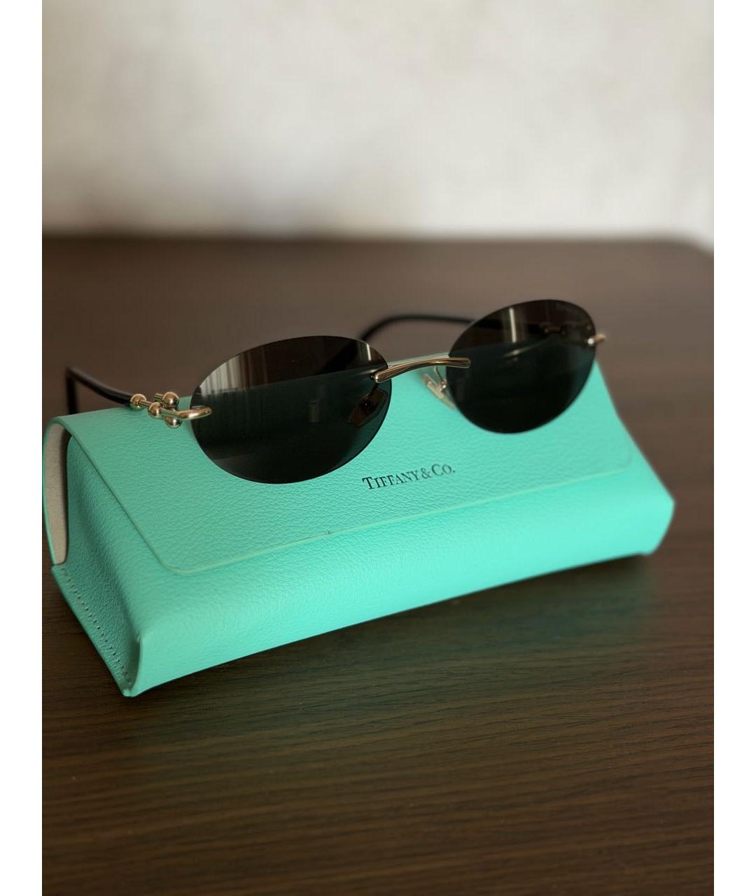 TIFFANY&CO Черные металлические солнцезащитные очки, фото 6