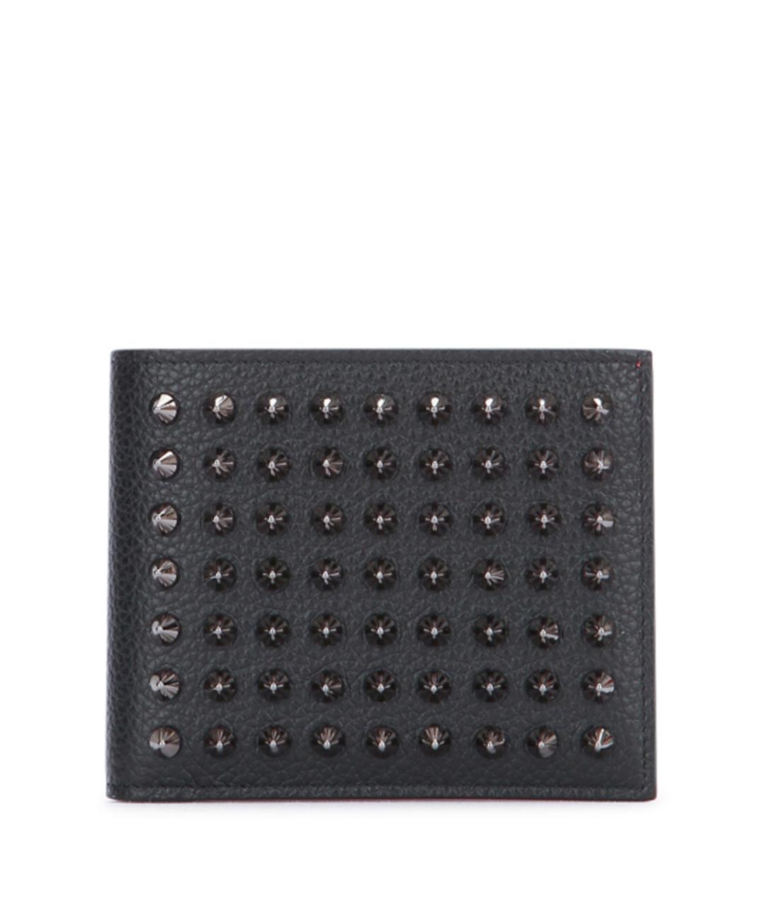CHRISTIAN LOUBOUTIN Черный кожаный кошелек, фото 1