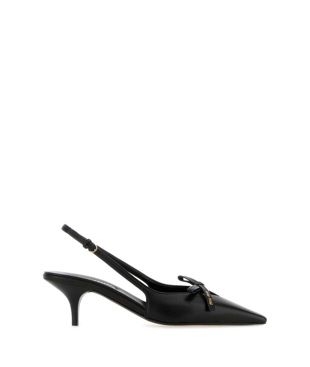 MIU MIU Черные кожаные туфли, фото 1