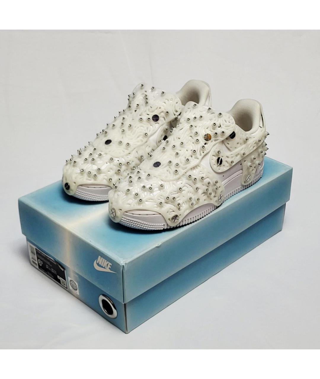 NIKE Белые кожаные кроссовки, фото 6