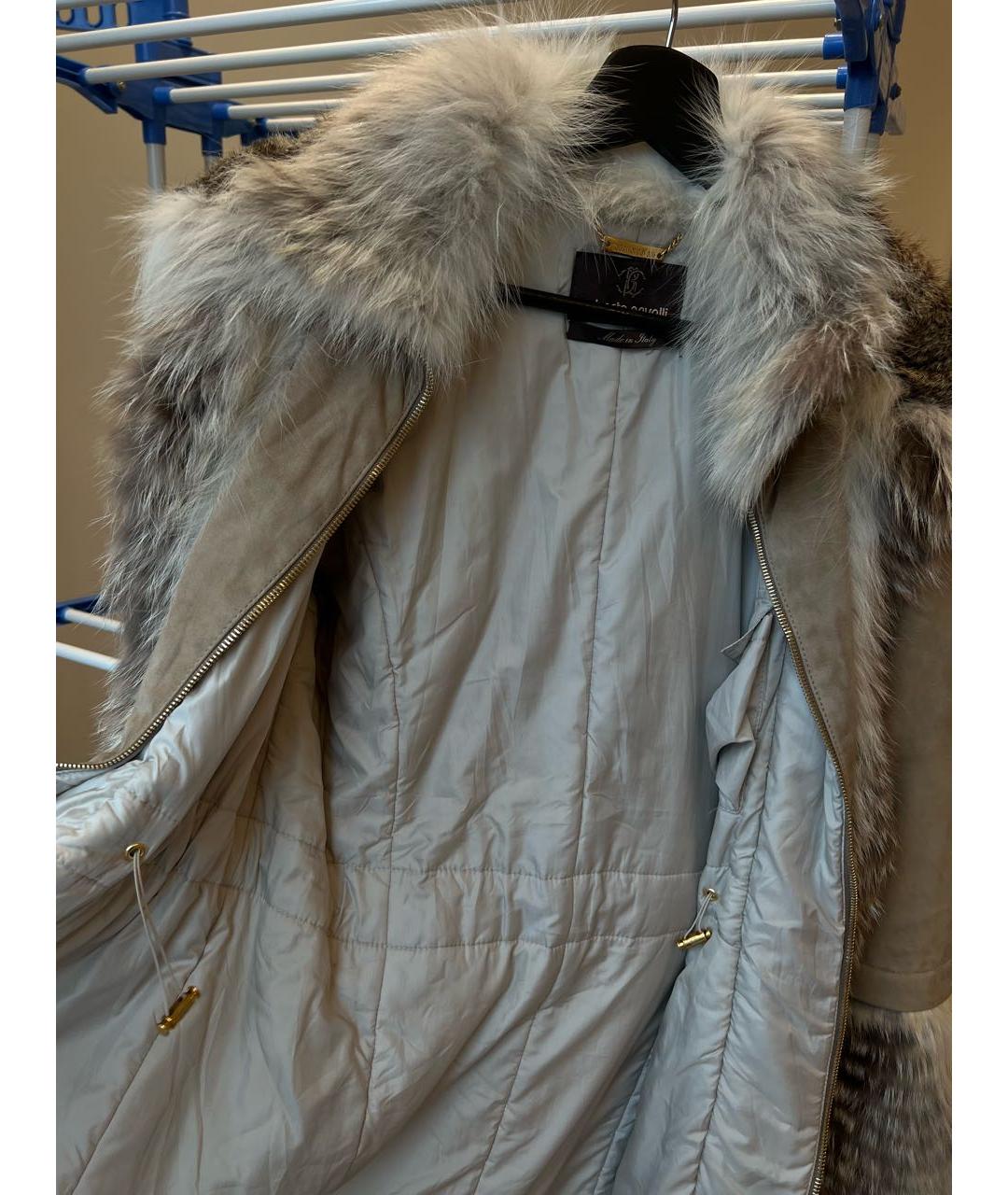 ROBERTO CAVALLI Бежевая замшевая куртка, фото 4