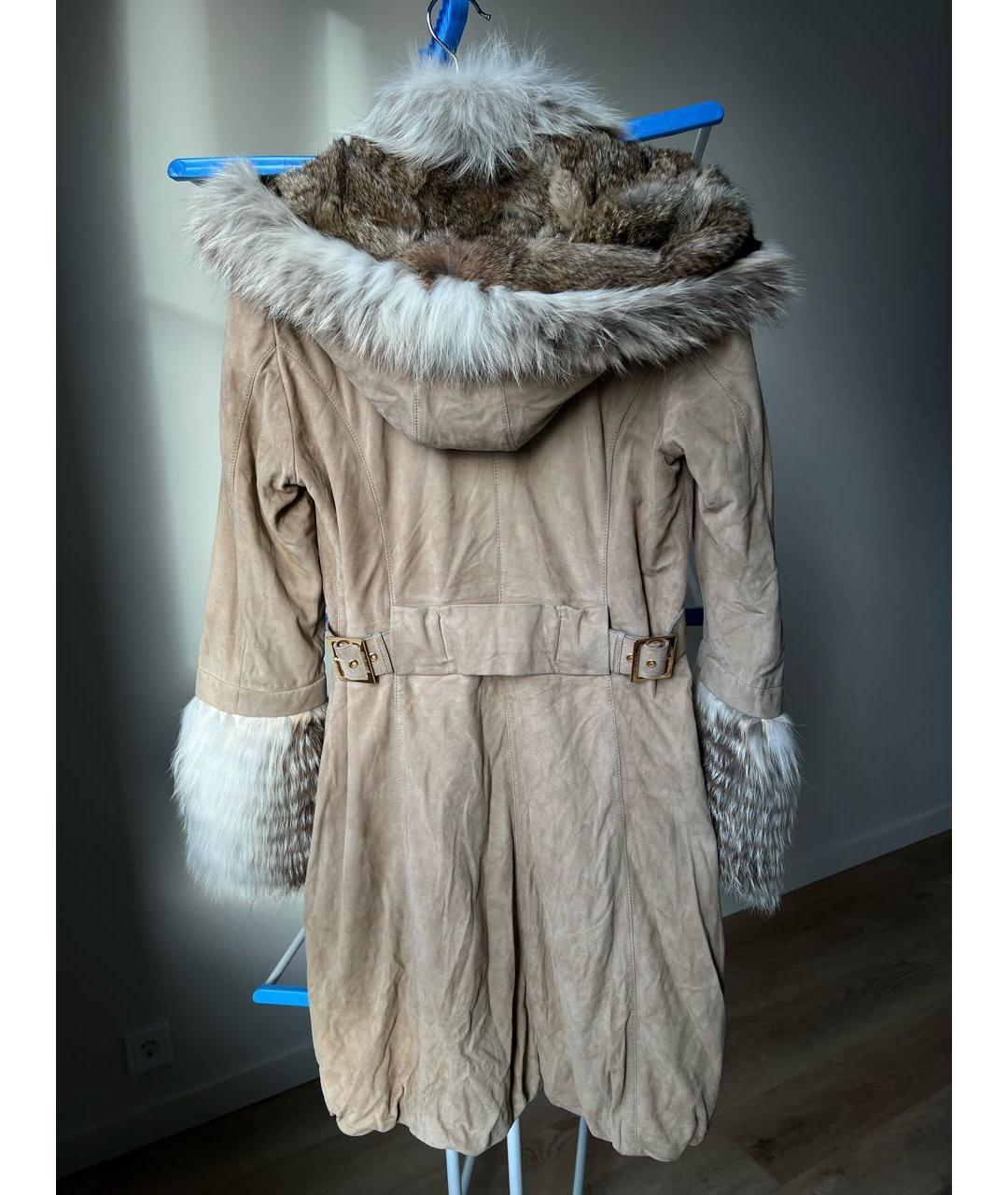 ROBERTO CAVALLI Бежевая замшевая куртка, фото 3