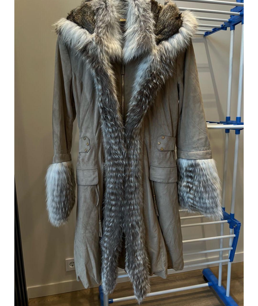 ROBERTO CAVALLI Бежевая замшевая куртка, фото 8