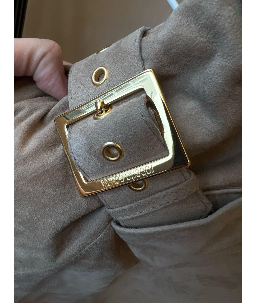 ROBERTO CAVALLI Бежевая замшевая куртка, фото 5