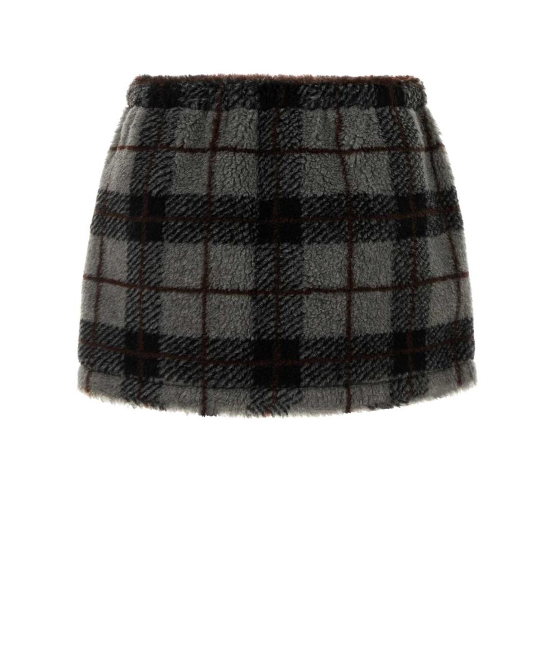 MIU MIU Мульти шерстяная юбка мини, фото 2