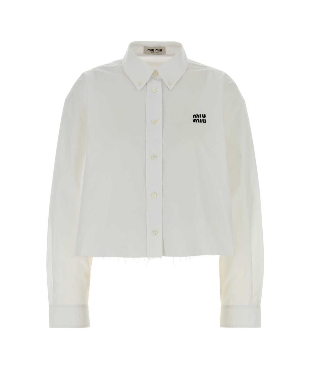 MIU MIU Белая хлопковая рубашка, фото 1