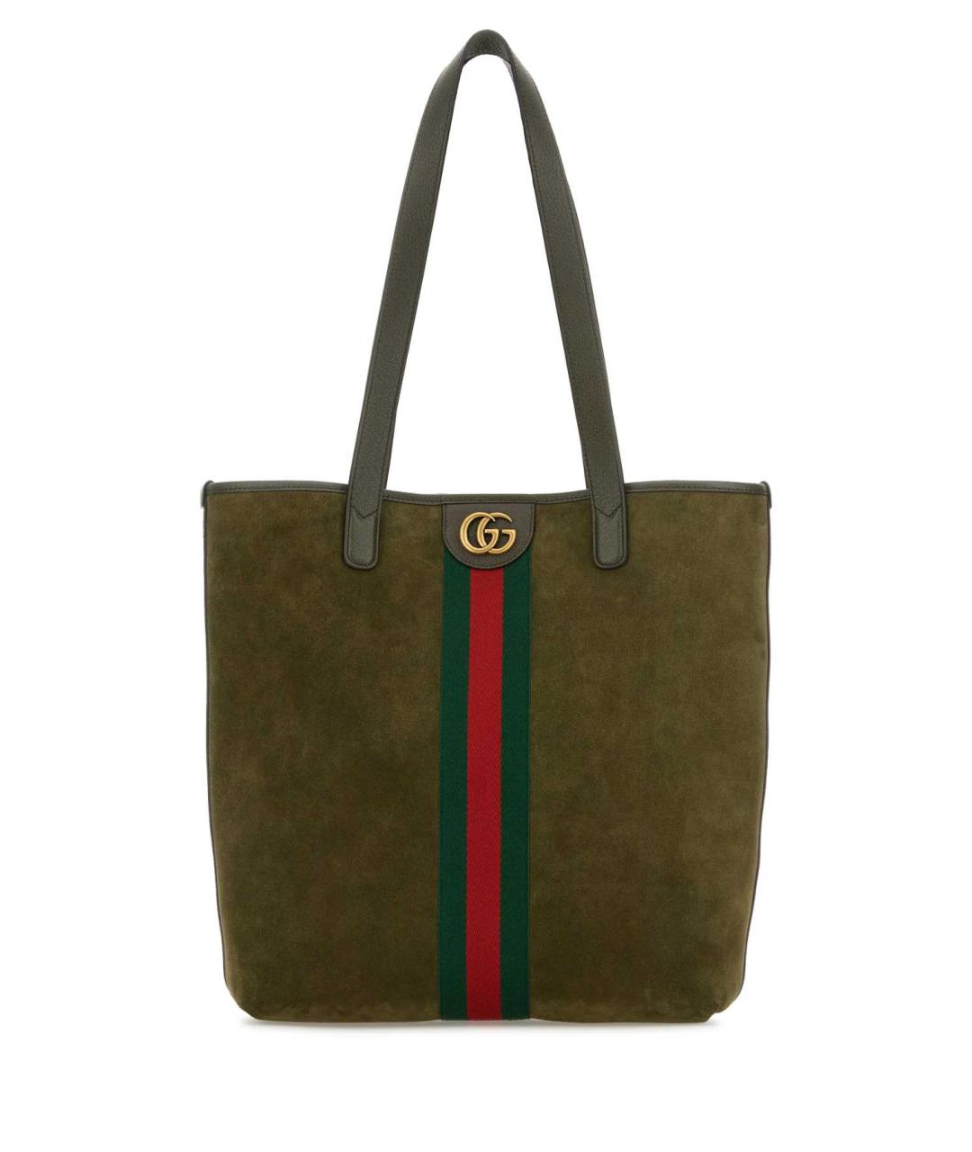 GUCCI Зеленая замшевая сумка тоут, фото 1