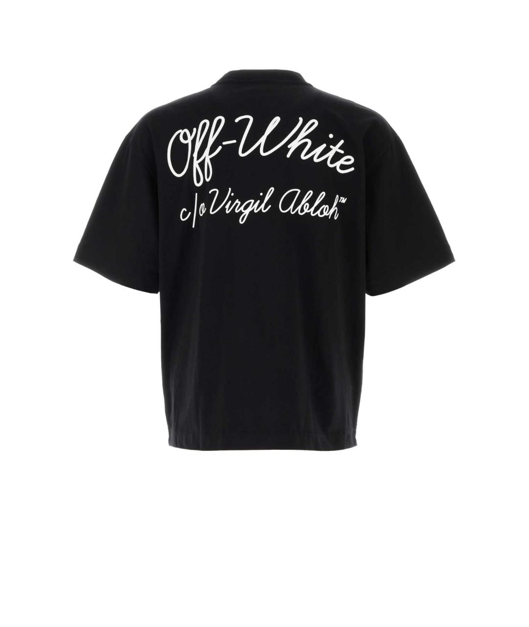 OFF-WHITE Черная хлопковая футболка, фото 2