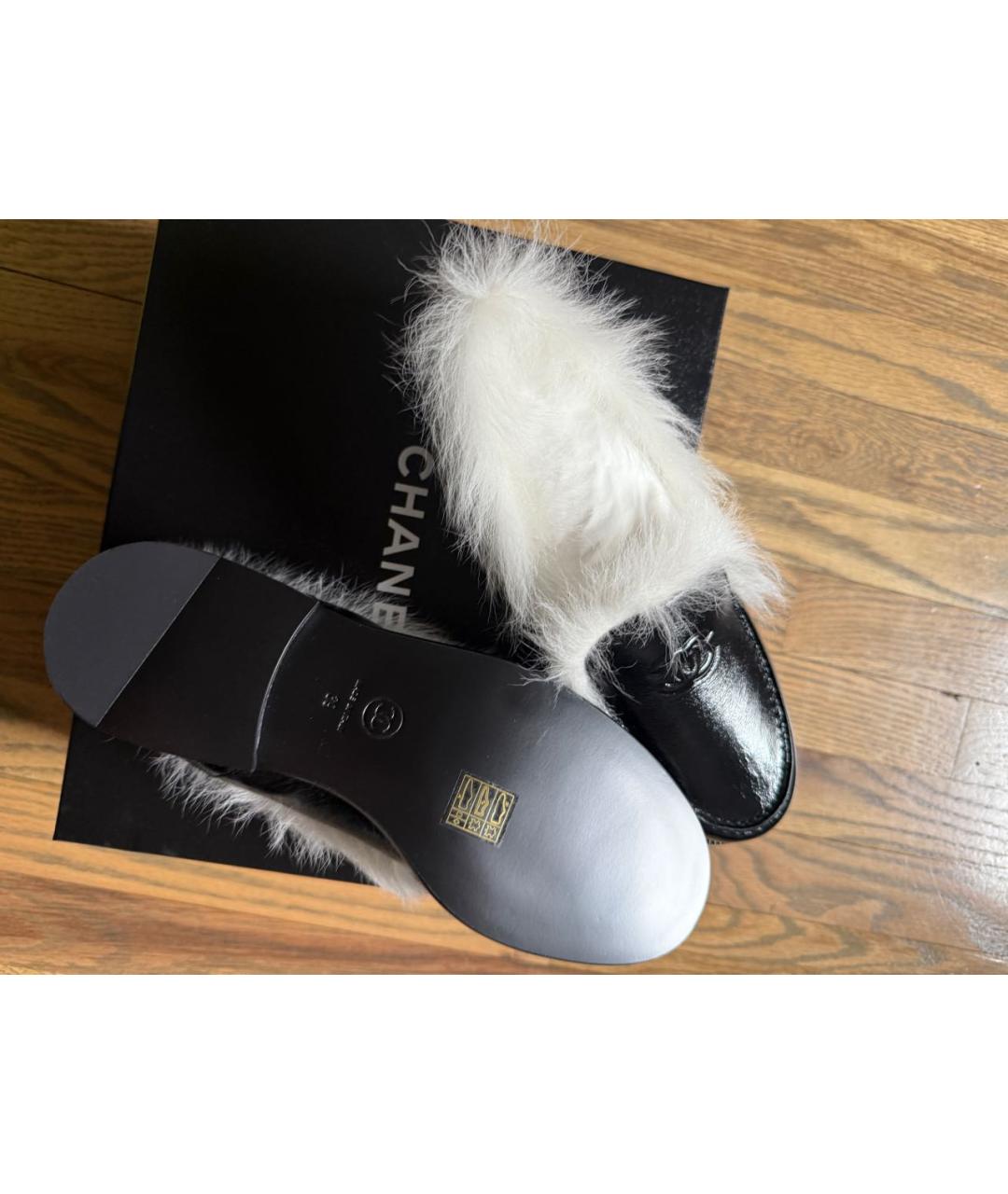 CHANEL Черные лоферы из лакированной кожи, фото 6